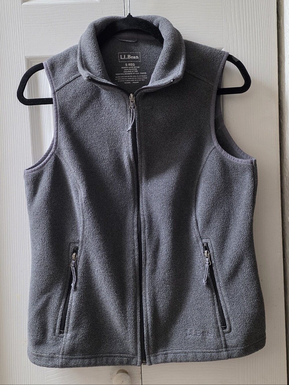 L.L. Bean Women's Charcoal Gray Fleece Vest S